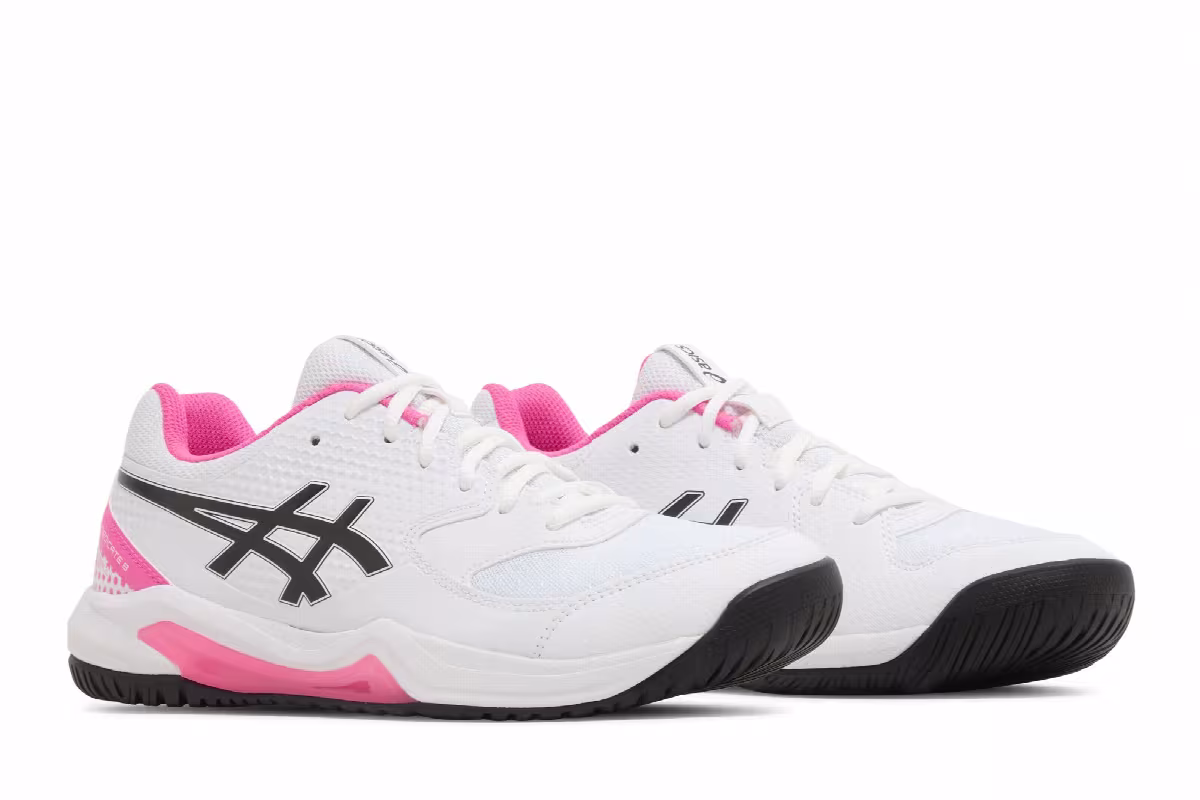 Asics Women's Gel Dedicate 8 White Hot Pink, view 9