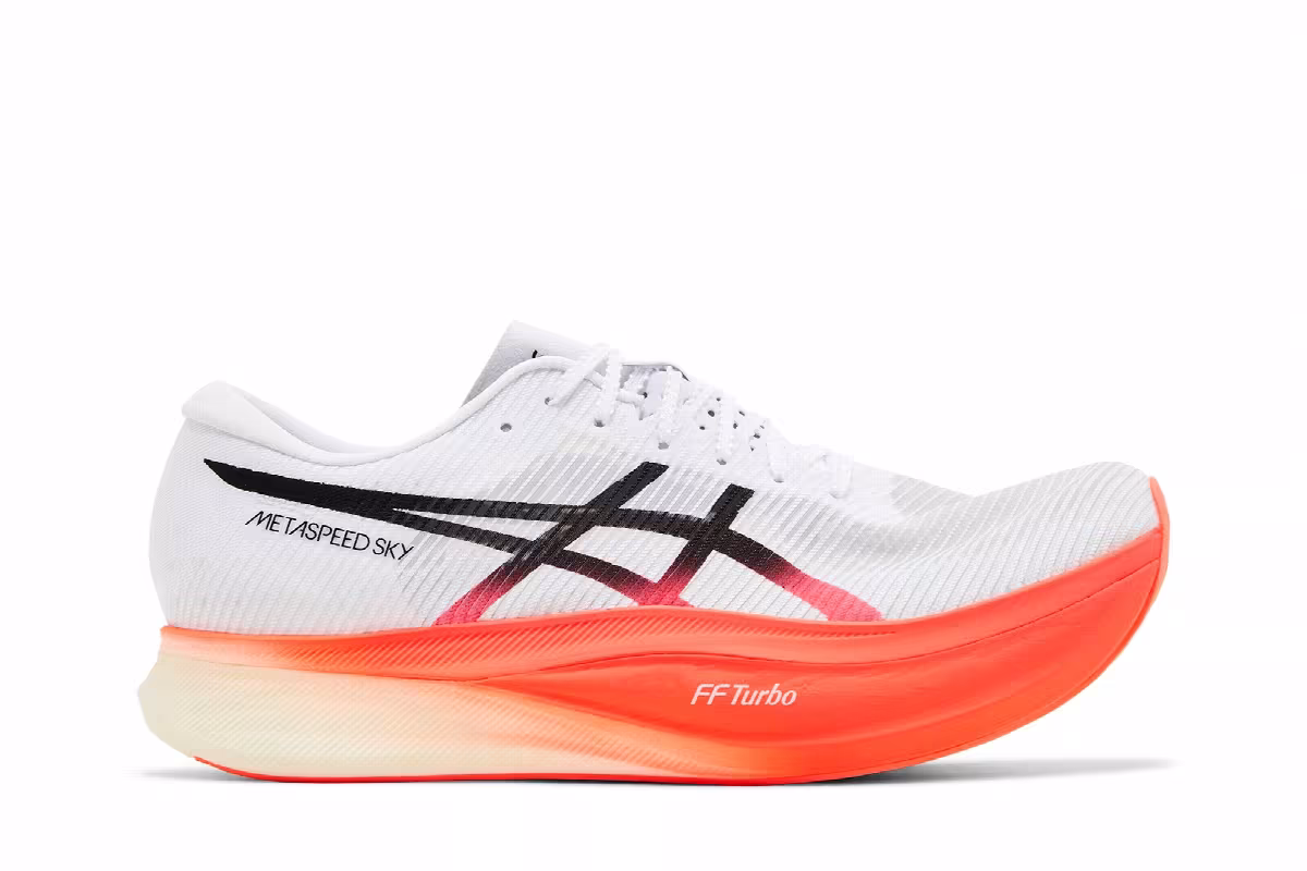 ASICS Metaspeed Sky+ White Sunrise Red, view 2