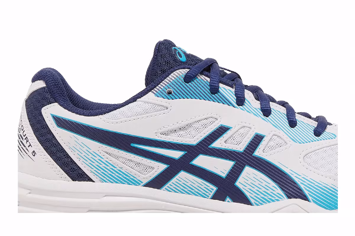 Asics Upcourt 5 White Indigo Blue, view 3