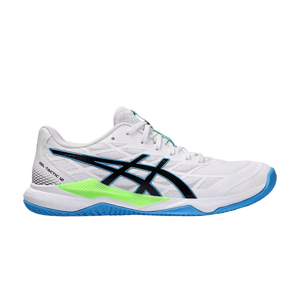 Asics Gel Tactic 12 White Blue Lime