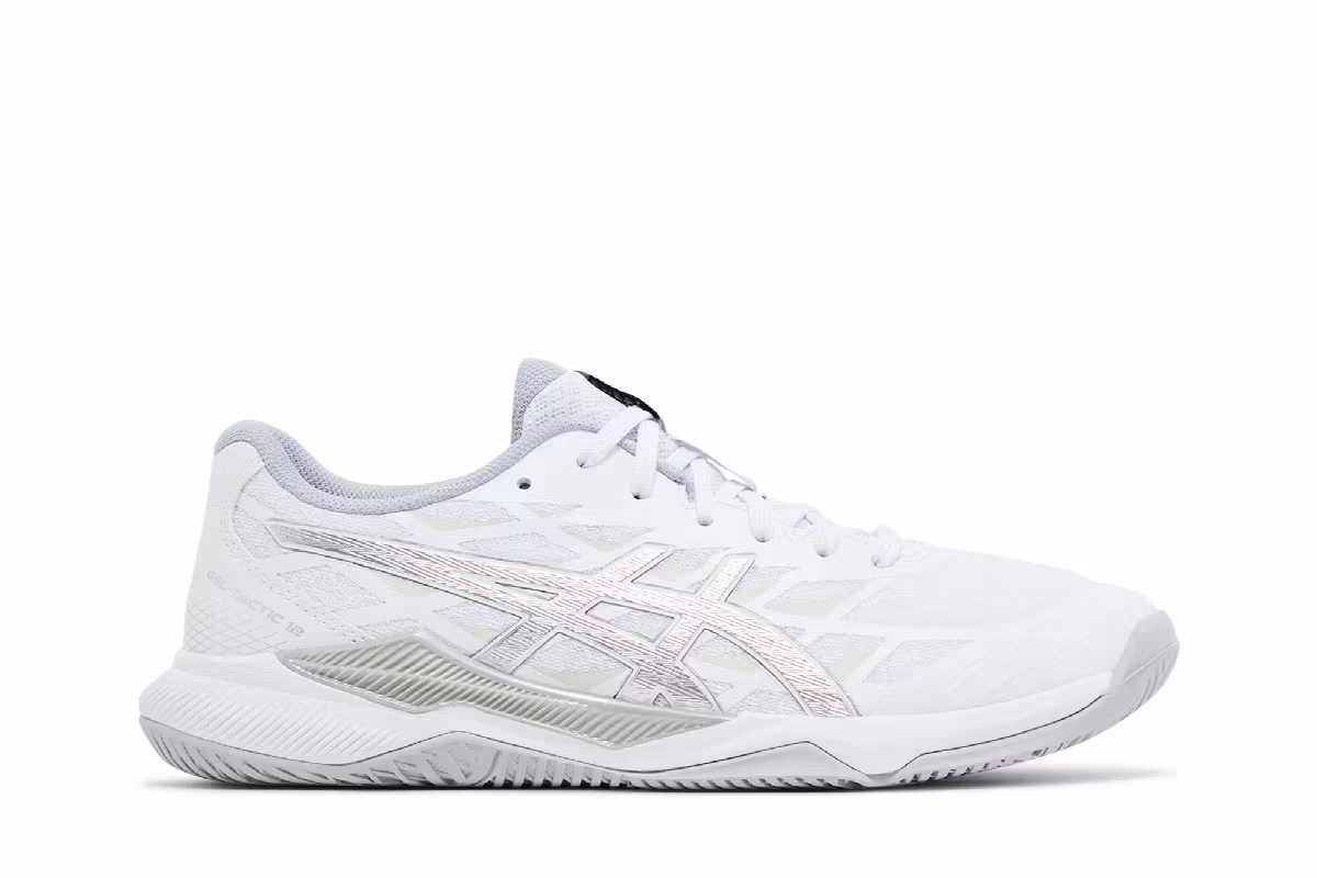 Asics Women's Gel Tactic 12 White Pure Silver, view 2