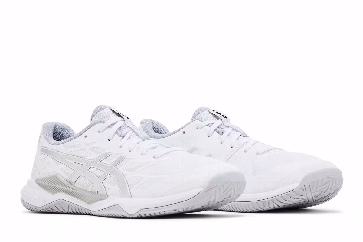 Asics Women's Gel Tactic 12 White Pure Silver, view 9