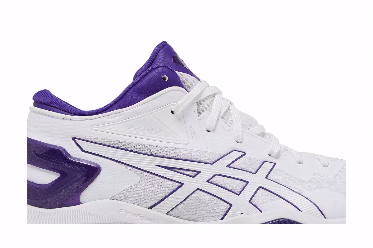 ASICS Gel Burst 27 White Gentry Purple, view 3