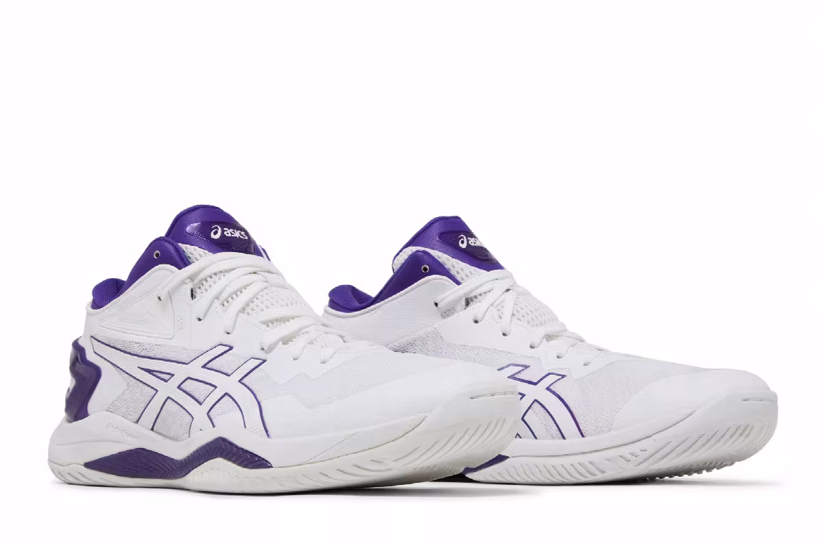 ASICS Gel Burst 27 White Gentry Purple, view 9