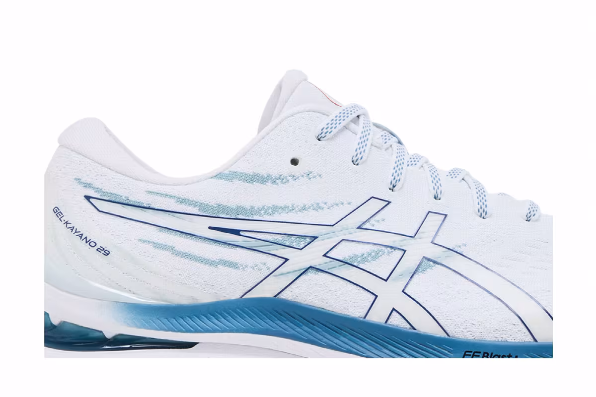 ASICS Gel Kayano 29 White Deep Ocean, view 3