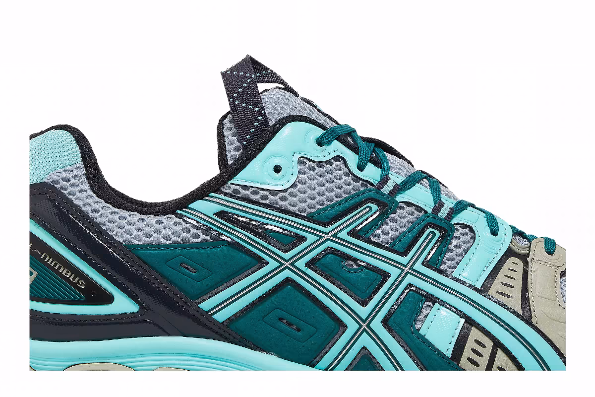 Kiko Kostadinov x ASICS UB3-S Gel Nimbus 9 Piedmont Grey Aruba Blue, view 3
