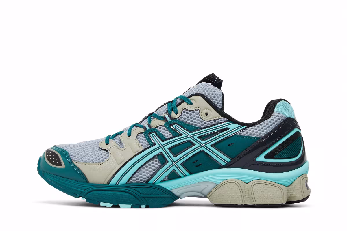 Kiko Kostadinov x ASICS UB3-S Gel Nimbus 9 Piedmont Grey Aruba Blue, view 4