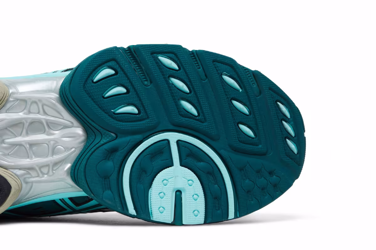 Kiko Kostadinov x ASICS UB3-S Gel Nimbus 9 Piedmont Grey Aruba Blue, view 6