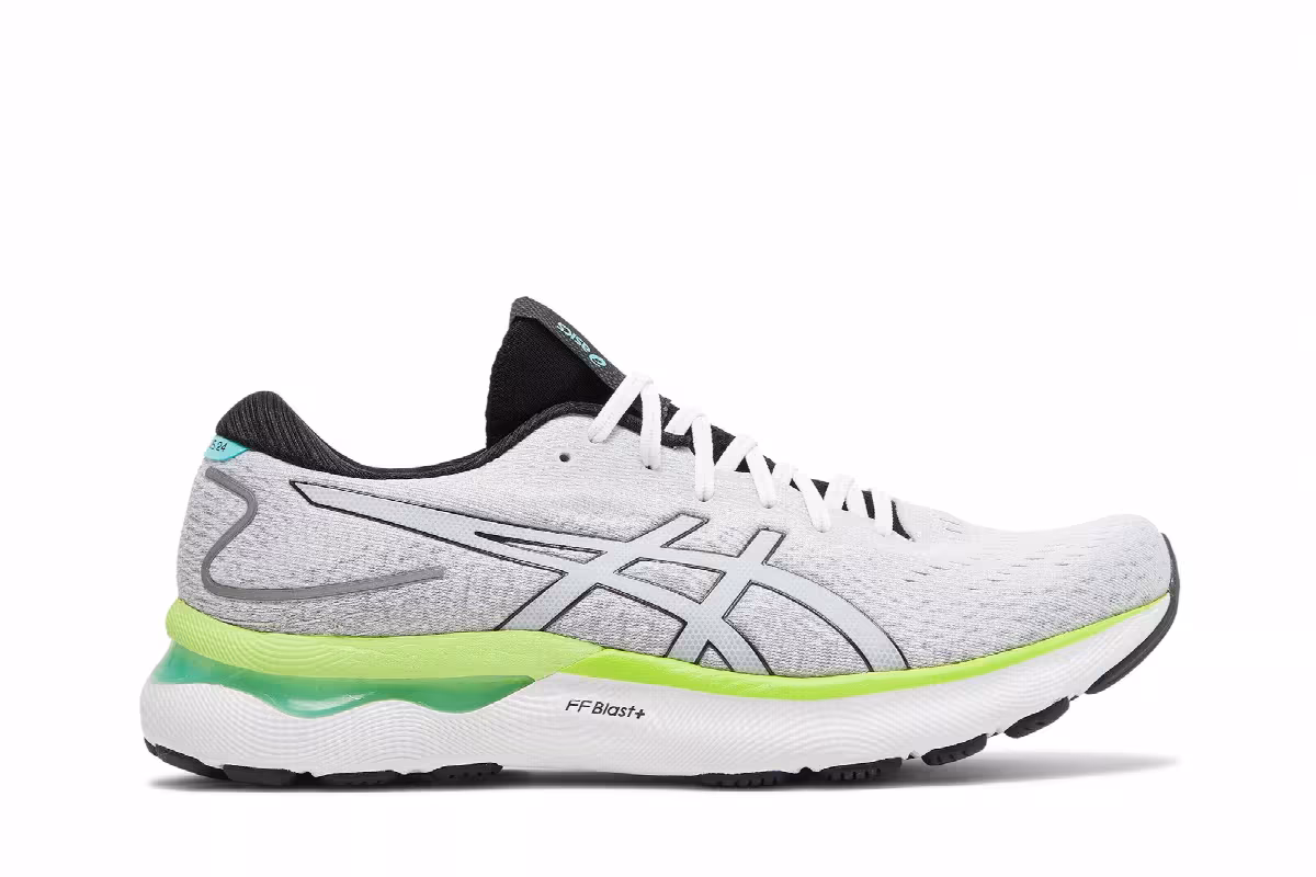 Asics Gel Nimbus 24 White Black, view 2