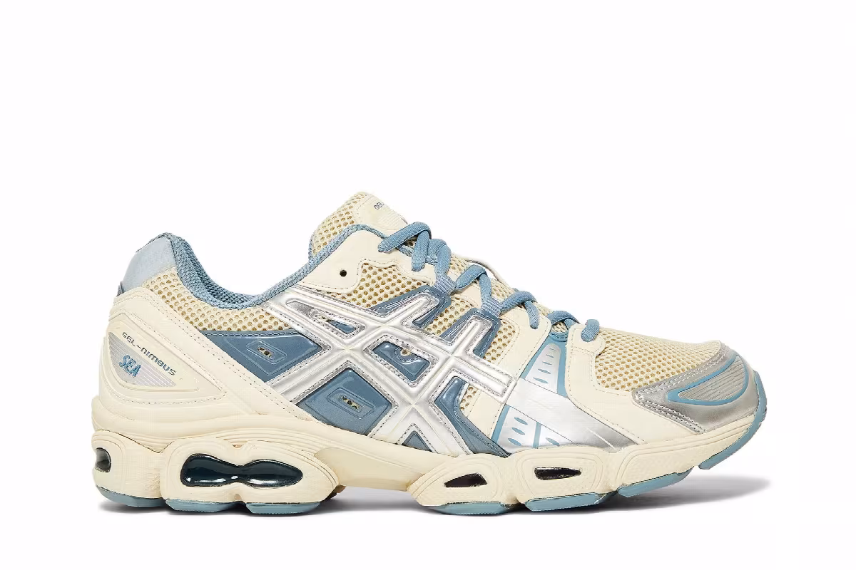 WIND AND SEA x ASICS Gel Nimbus 9 Cream Blue, view 2