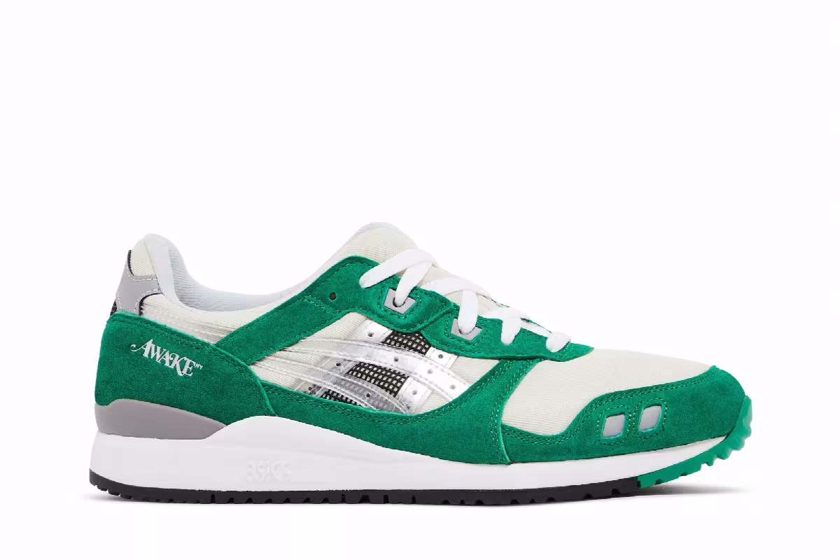 Awake NY x ASICS Gel Lyte 3 Green Tambourine, view 2