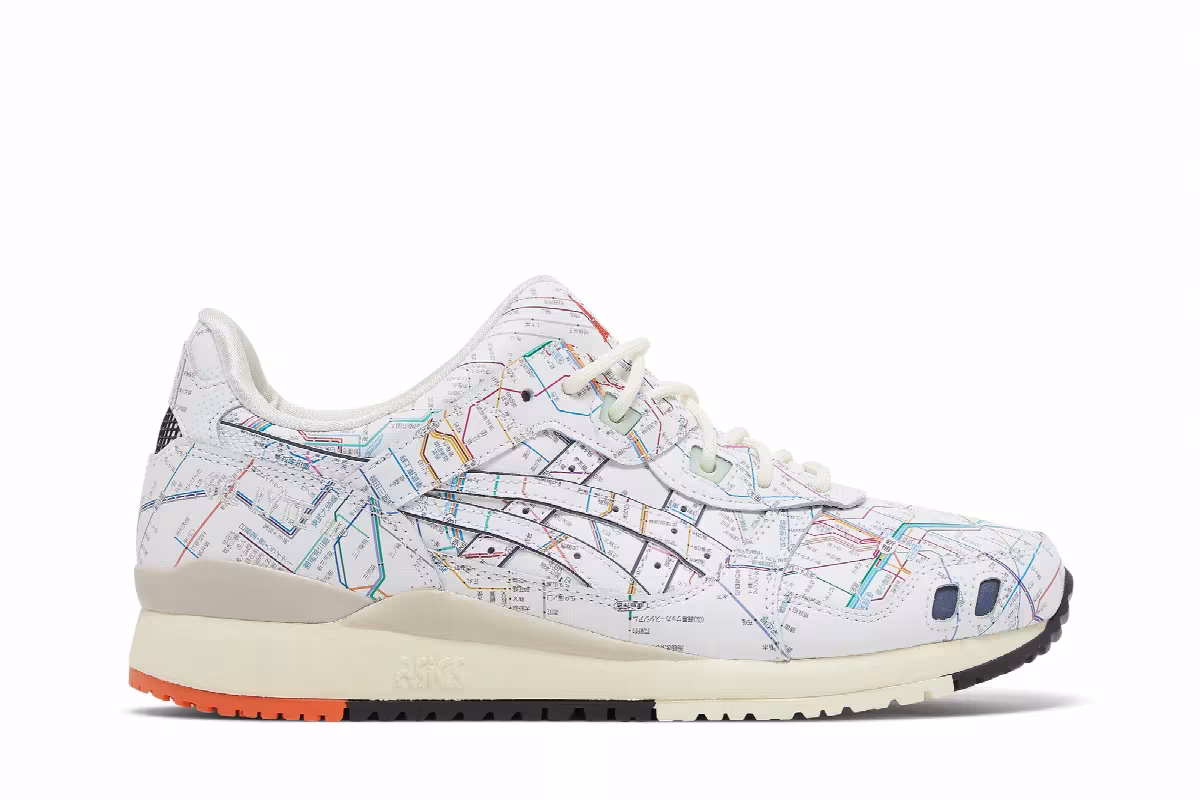 atmos x ASICS Gel Lyte 3 OG Tokyo Subway, view 2