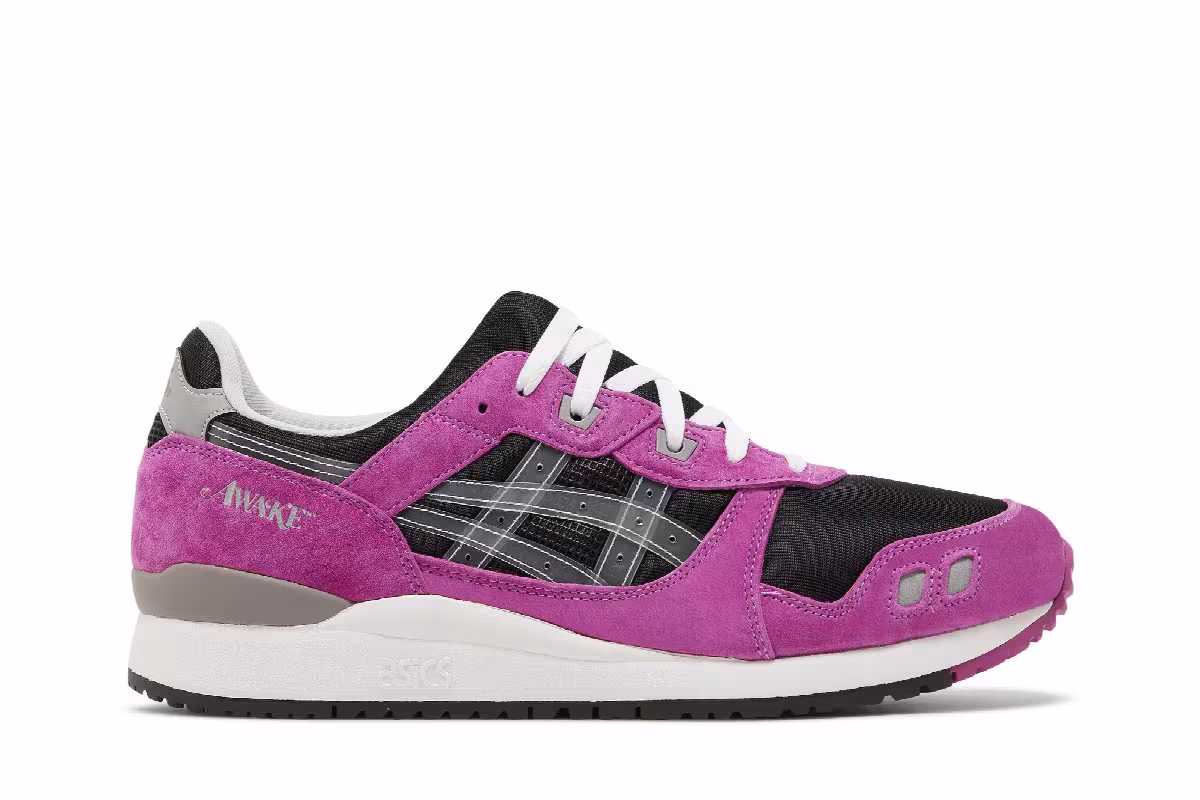 Awake NY x ASICS Gel Lyte 3 Black Pink, view 2
