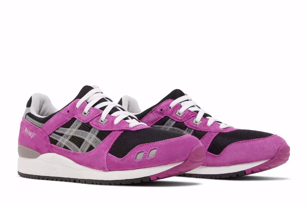 Awake NY x ASICS Gel Lyte 3 Black Pink, view 9