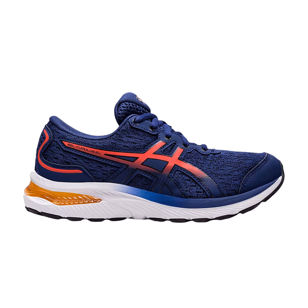 Asics Gel Cumulus 24 GS Deep Ocean Cherry Tomato