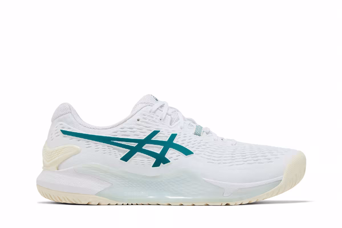 ASICS Gel Resolution 9 White Pitch Green, view 2
