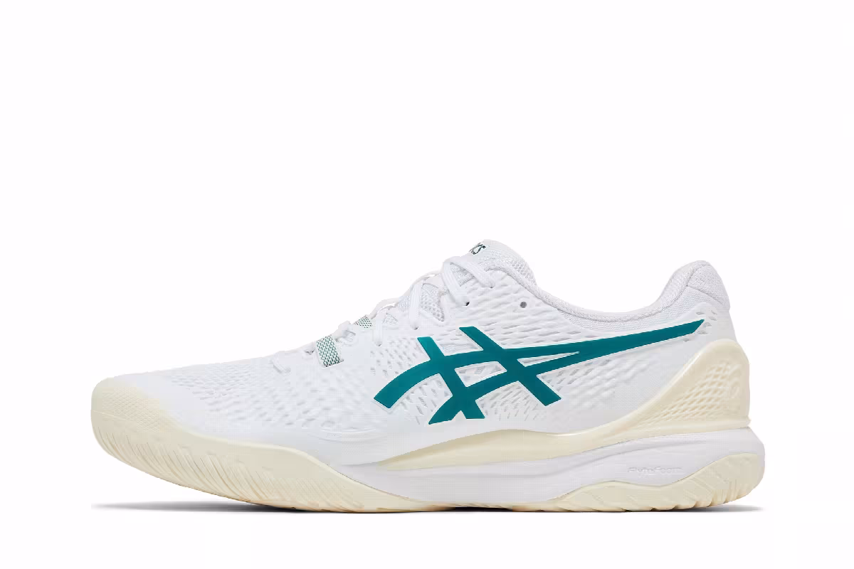 ASICS Gel Resolution 9 White Pitch Green, view 4