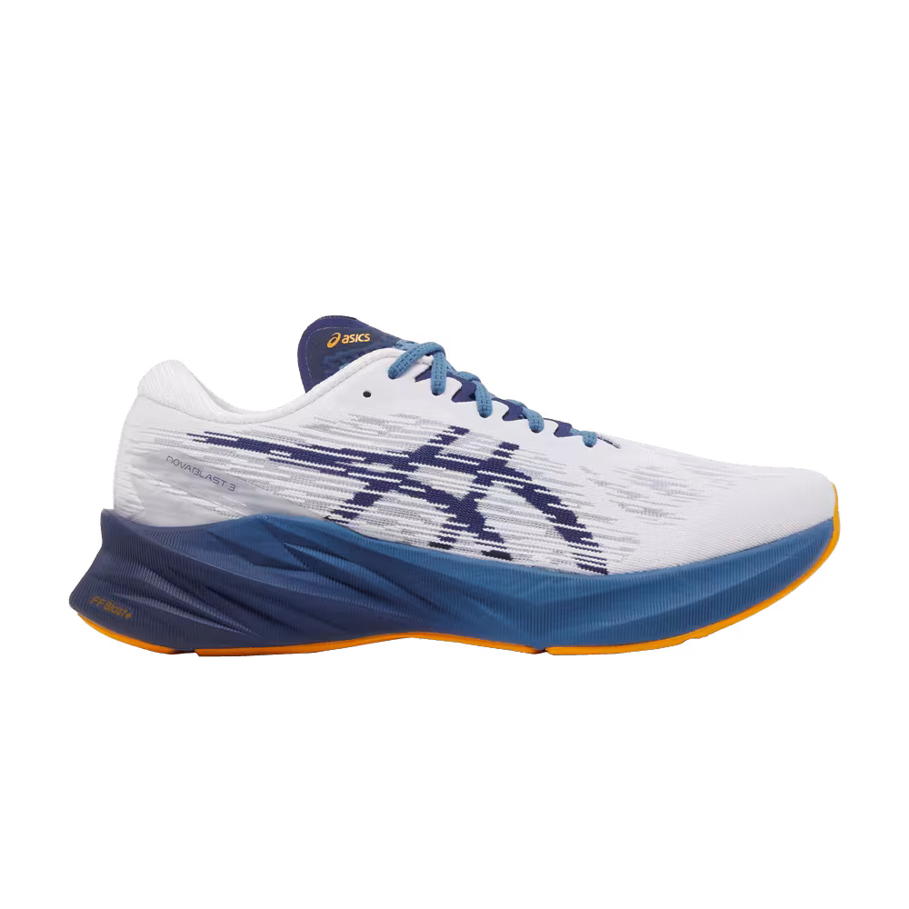 Asics Novablast 3 White Deep Ocean