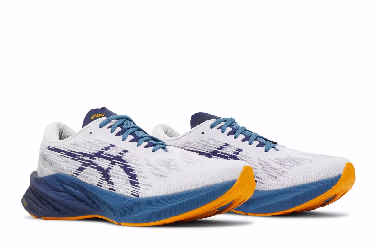 Asics Novablast 3 White Deep Ocean, view 9