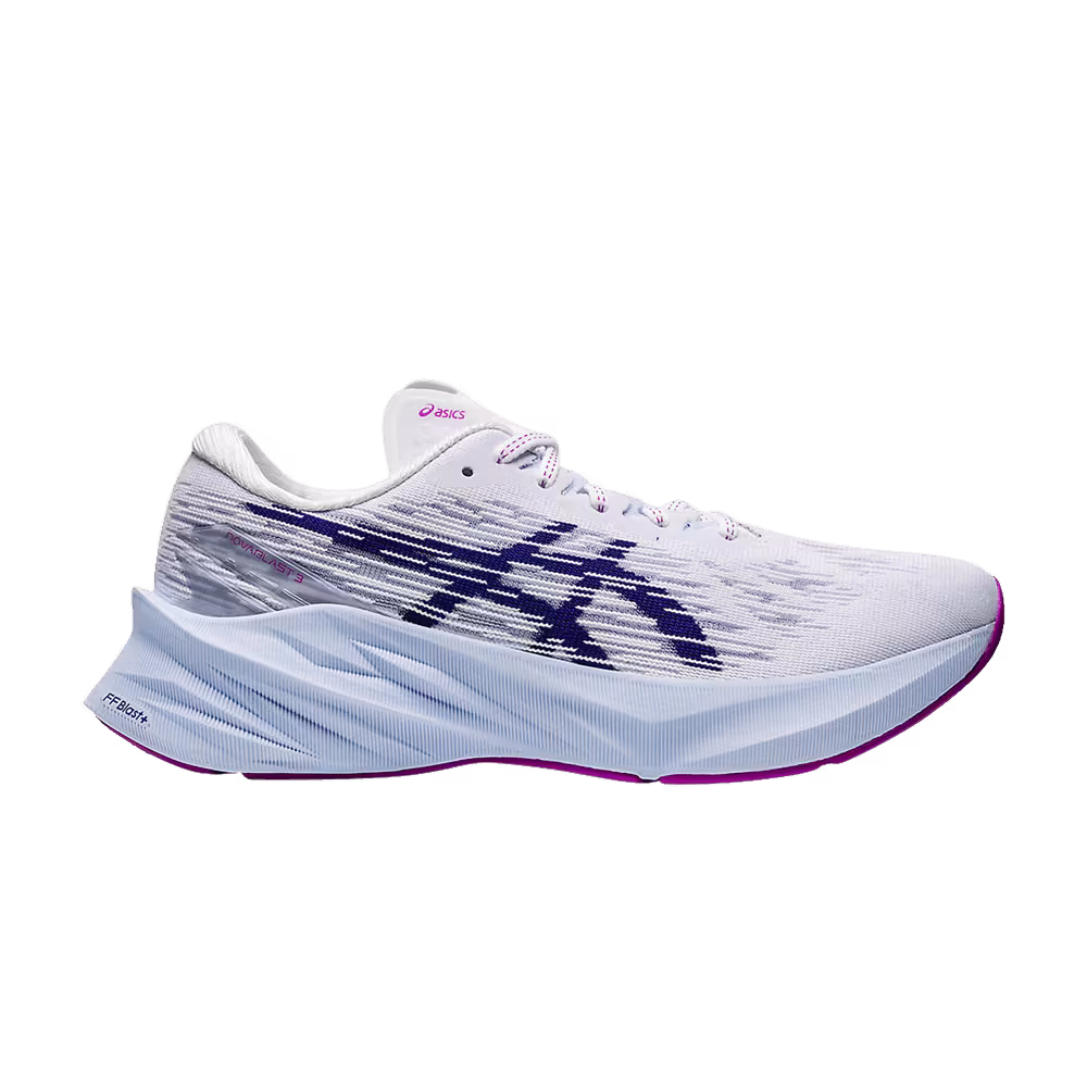 Asics Women's Novablast 3 White Dive Blue