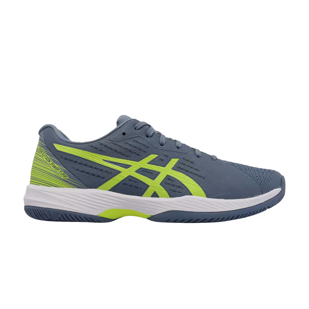 Asics Solution Swift FF Steel Blue Hazard Green