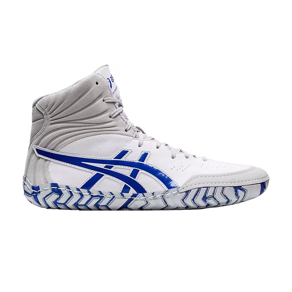 Asics Aggressor 5 White Lapis Lazuli Blue