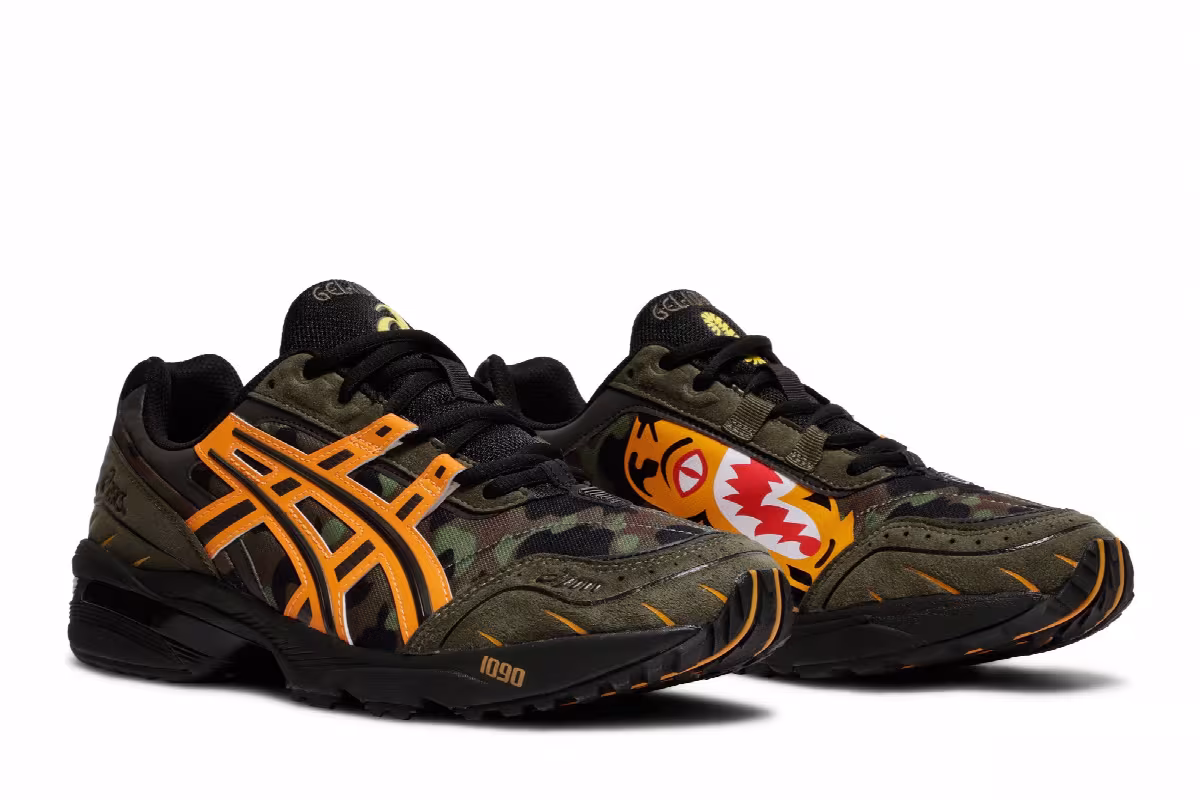 BAPE x ASICS Gel 1090 Camo, view 9