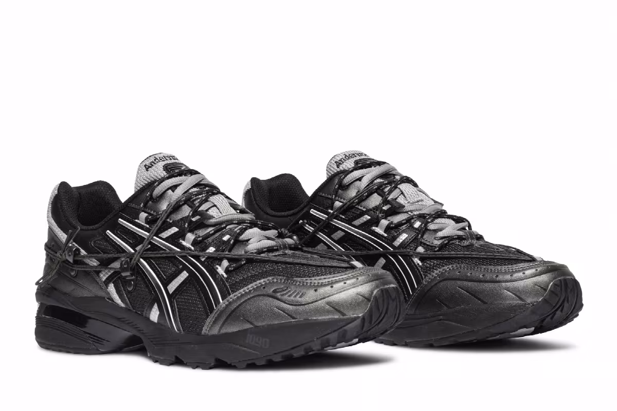 Andersson Bell x ASICS Gel 1090 Black Silver, view 9