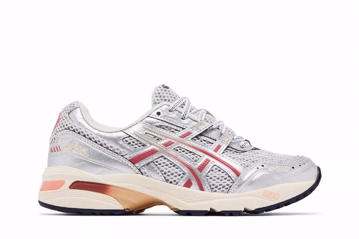 Sneakersnstuff x ASICS Women's Gel 1090 Pure Silver Salmon, view 2