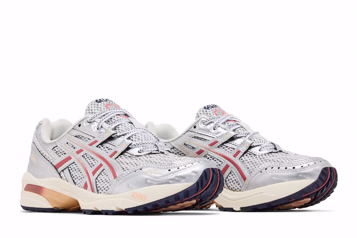 Sneakersnstuff x ASICS Women's Gel 1090 Pure Silver Salmon, view 9
