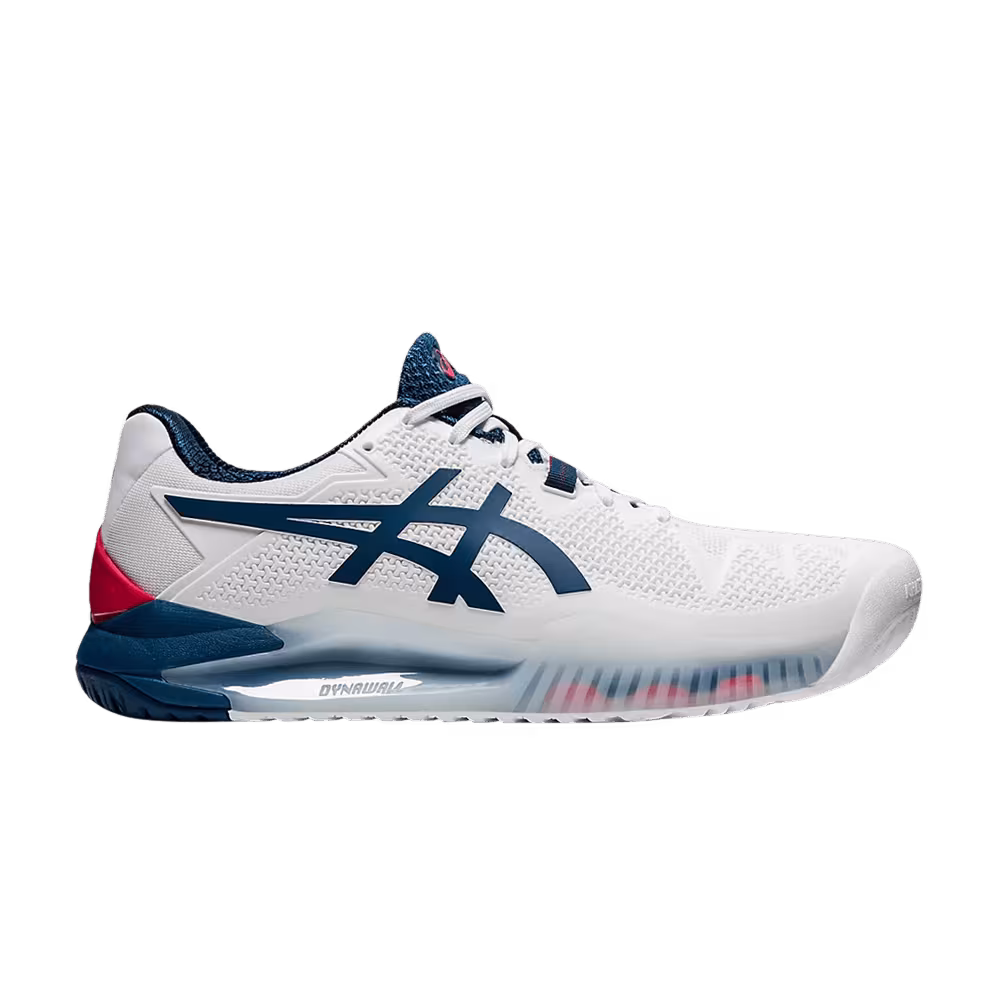 Asics Gel Resolution 8 White Mako Blue