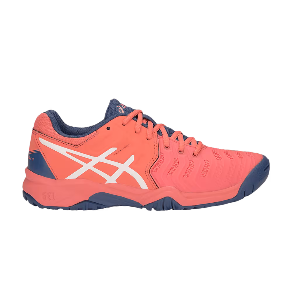 Asics Gel Resolution 7 GS Papaya Blue