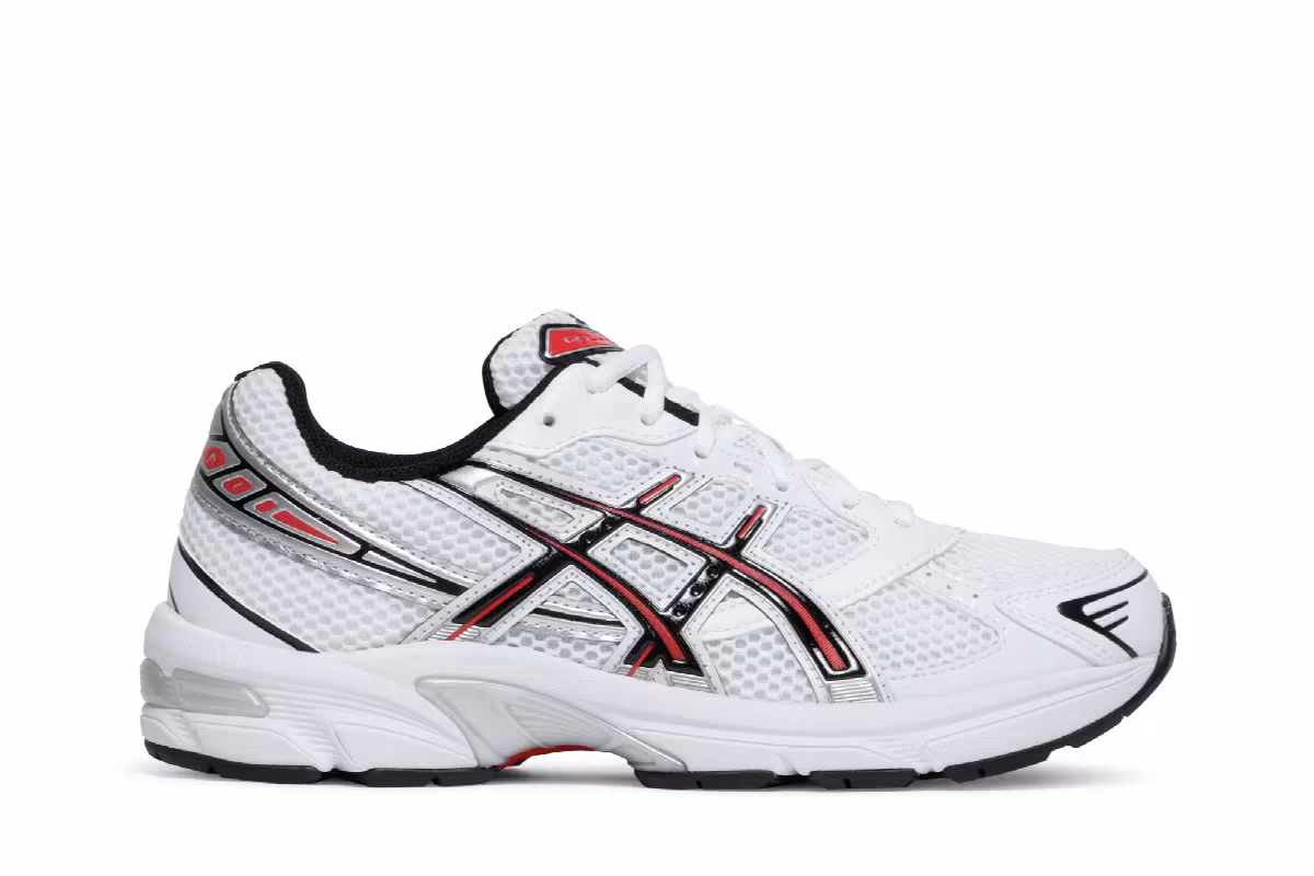 ASICS Gel 1130 White Electric Red, view 2
