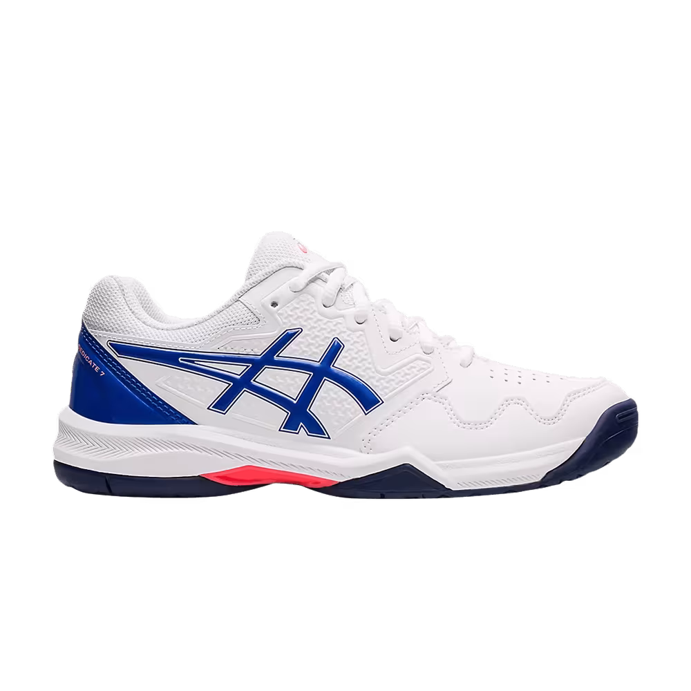 Asics Women's Gel Dedicate 7 White Lapis Lazuli Blue