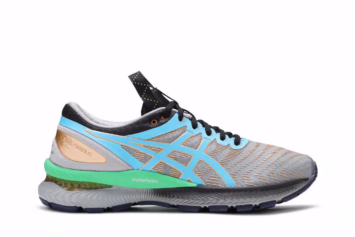 Kiko Kostadinov x ASICS Women's FN1-S Gel Nimbus 22 Stone Grey Blue, view 2