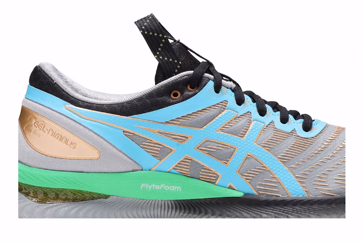 Kiko Kostadinov x ASICS Women's FN1-S Gel Nimbus 22 Stone Grey Blue, view 3