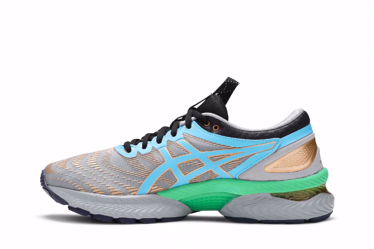 Kiko Kostadinov x ASICS Women's FN1-S Gel Nimbus 22 Stone Grey Blue, view 4
