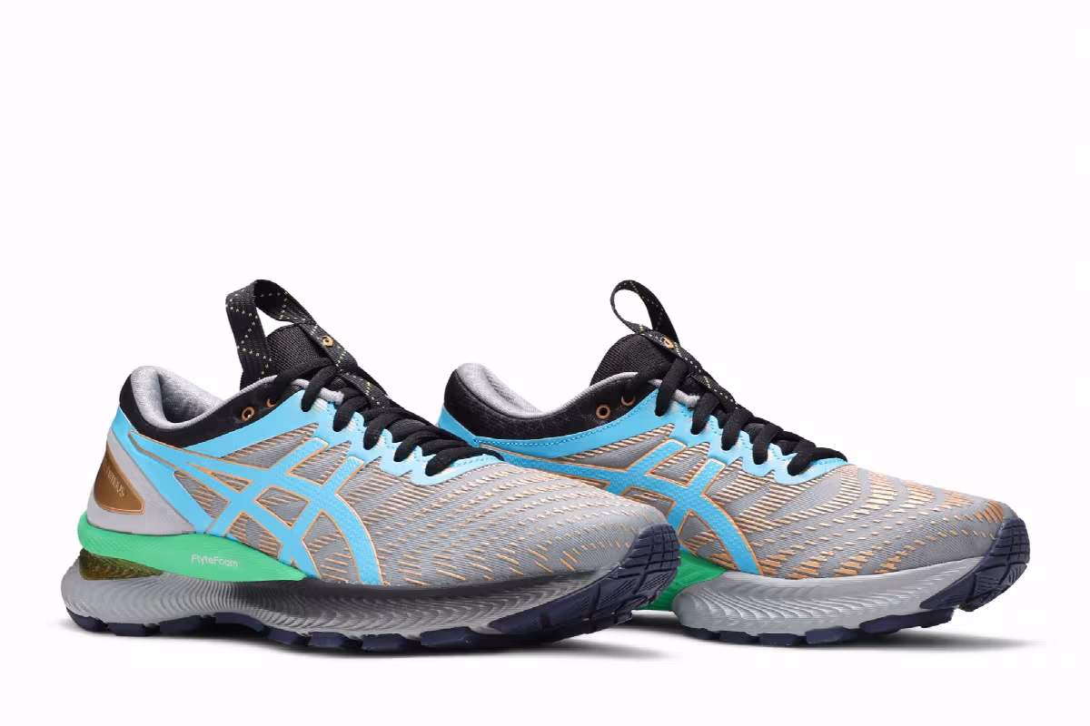 Kiko Kostadinov x ASICS Women's FN1-S Gel Nimbus 22 Stone Grey Blue, view 9