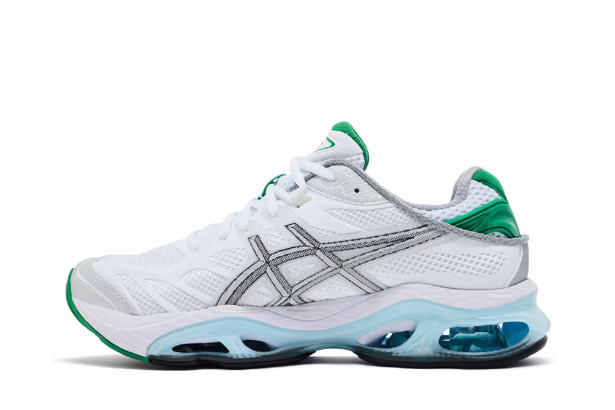 Hidden NY x ASICS Gel Kinetic 2.0 White Green Blue, view 4