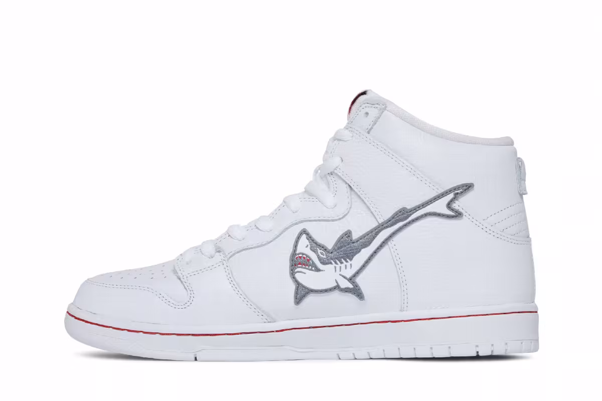 Oski x Nike Dunk High SB Great White Shark, view 4