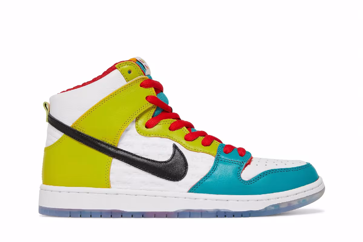 froSkate x Nike Dunk High SB All Love No Hate, view 2