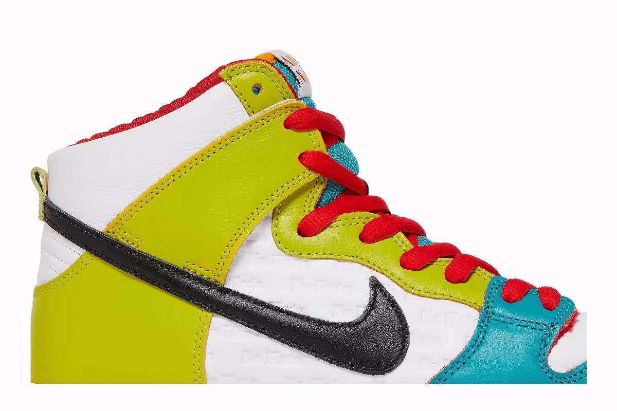 froSkate x Nike Dunk High SB All Love No Hate, view 3