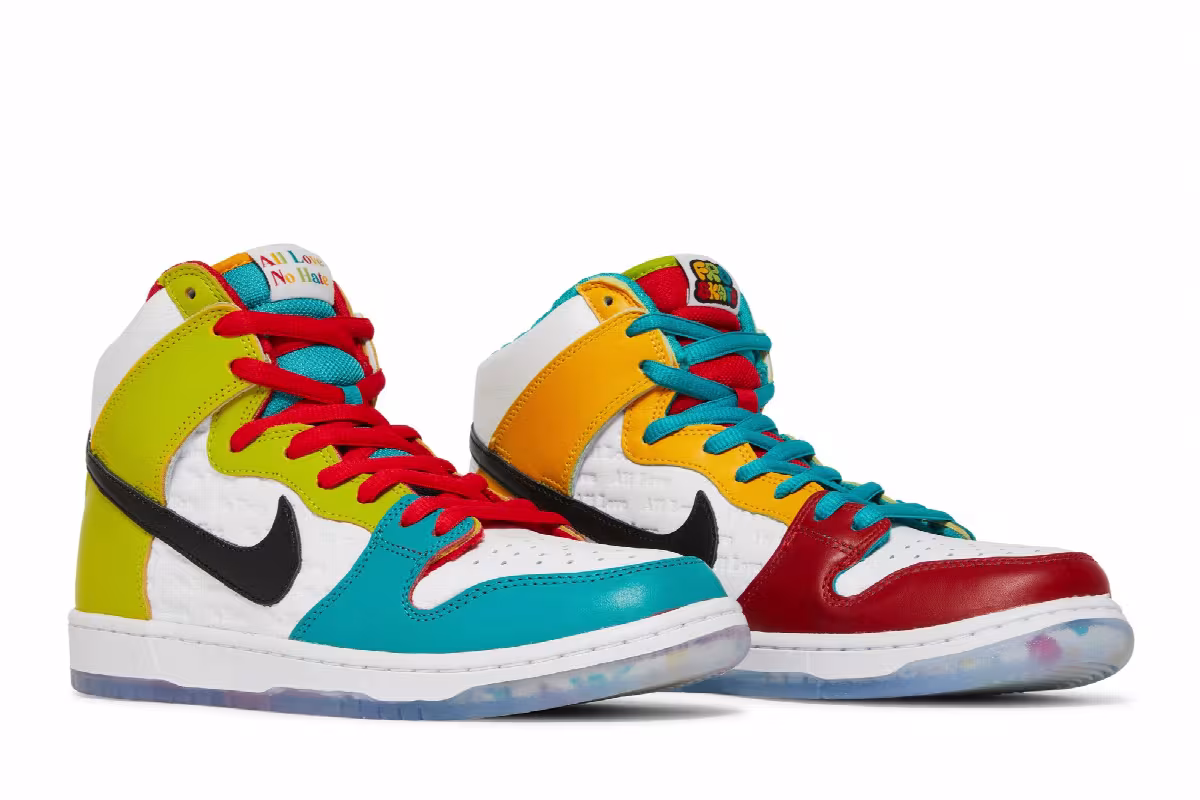 froSkate x Nike Dunk High SB All Love No Hate, view 9