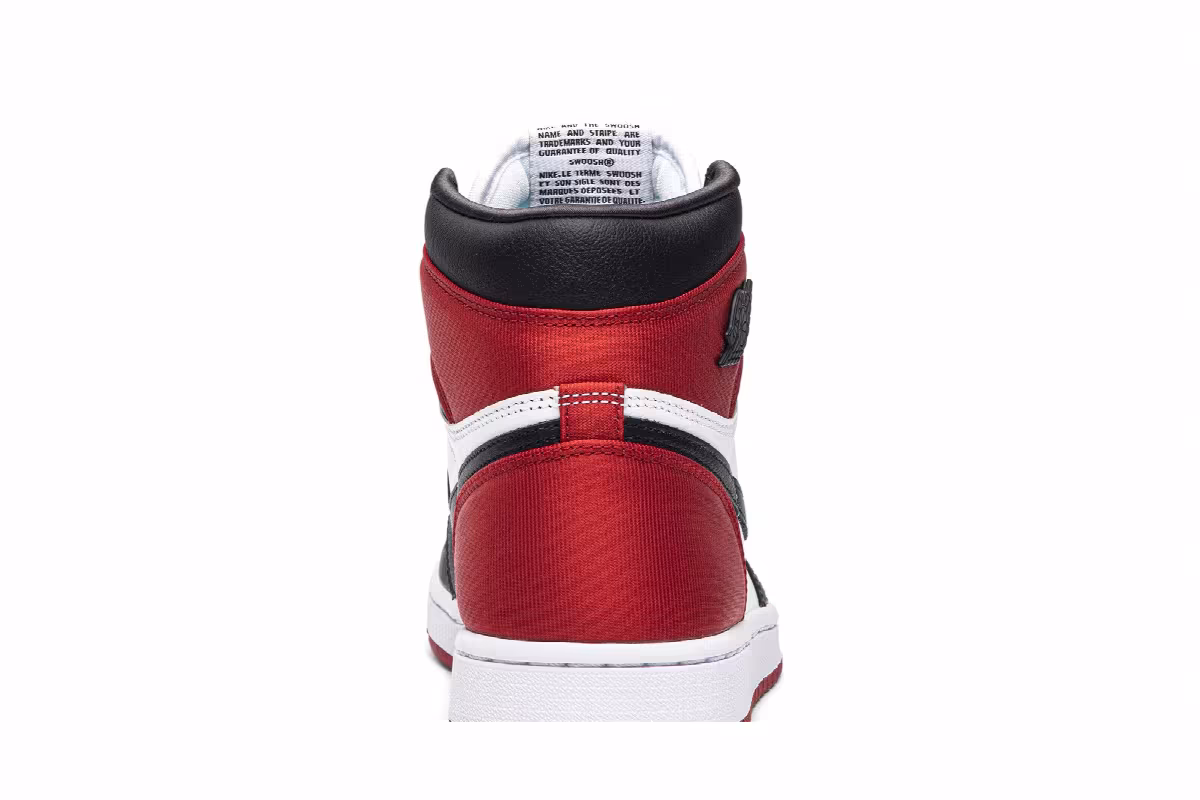 Women's Air Jordan 1 High Satin Black Toe, view 8