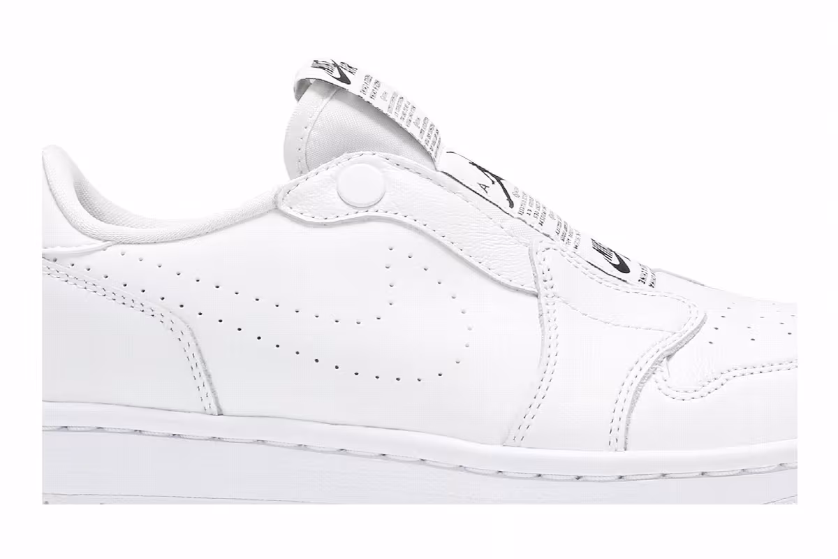 Women's Air Jordan 1 Low Slip White, view 3