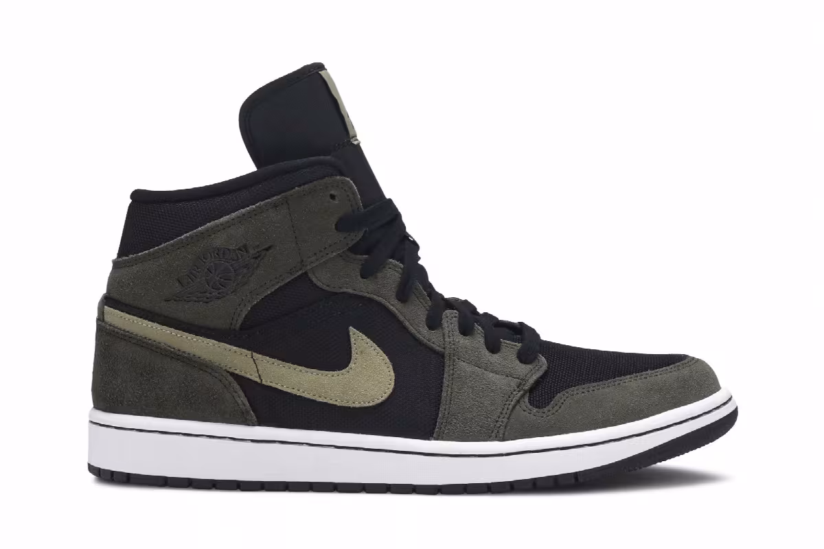 Women's Air Jordan 1 Mid Olive, view 2