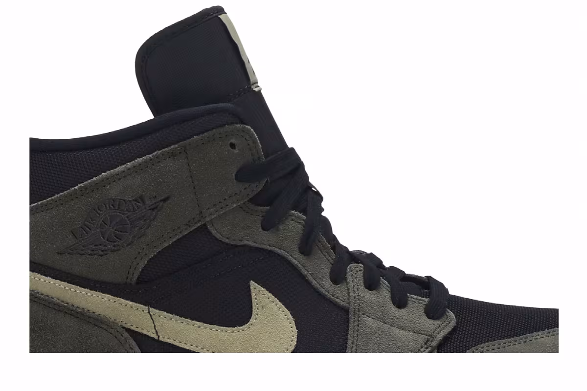 Women's Air Jordan 1 Mid Olive, view 3