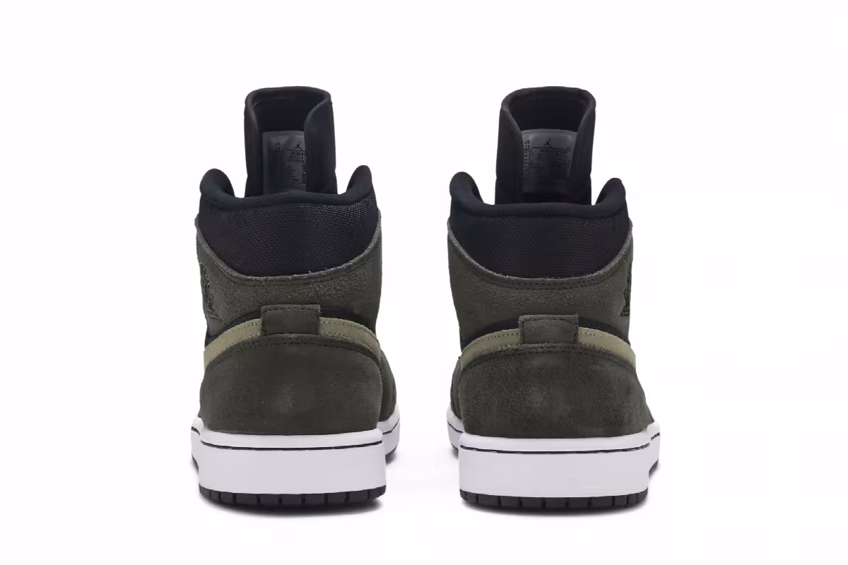Women's Air Jordan 1 Mid Olive, view 7