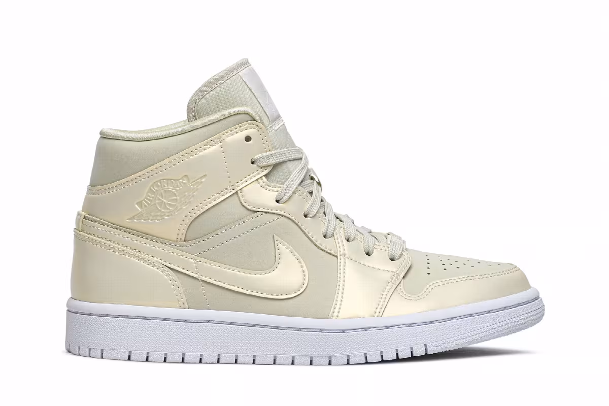 Women's Air Jordan 1 Mid Lemon Yellow, view 2