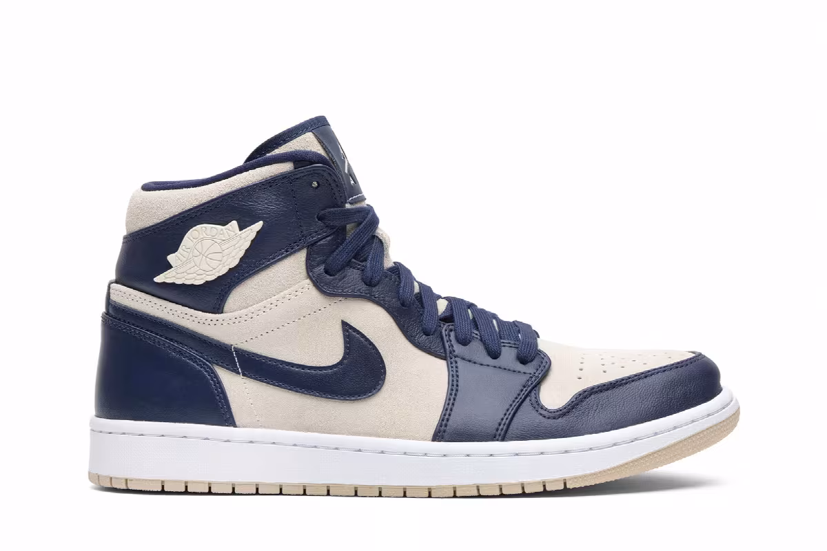 Women's Air Jordan 1 High Navy Cream, view 2